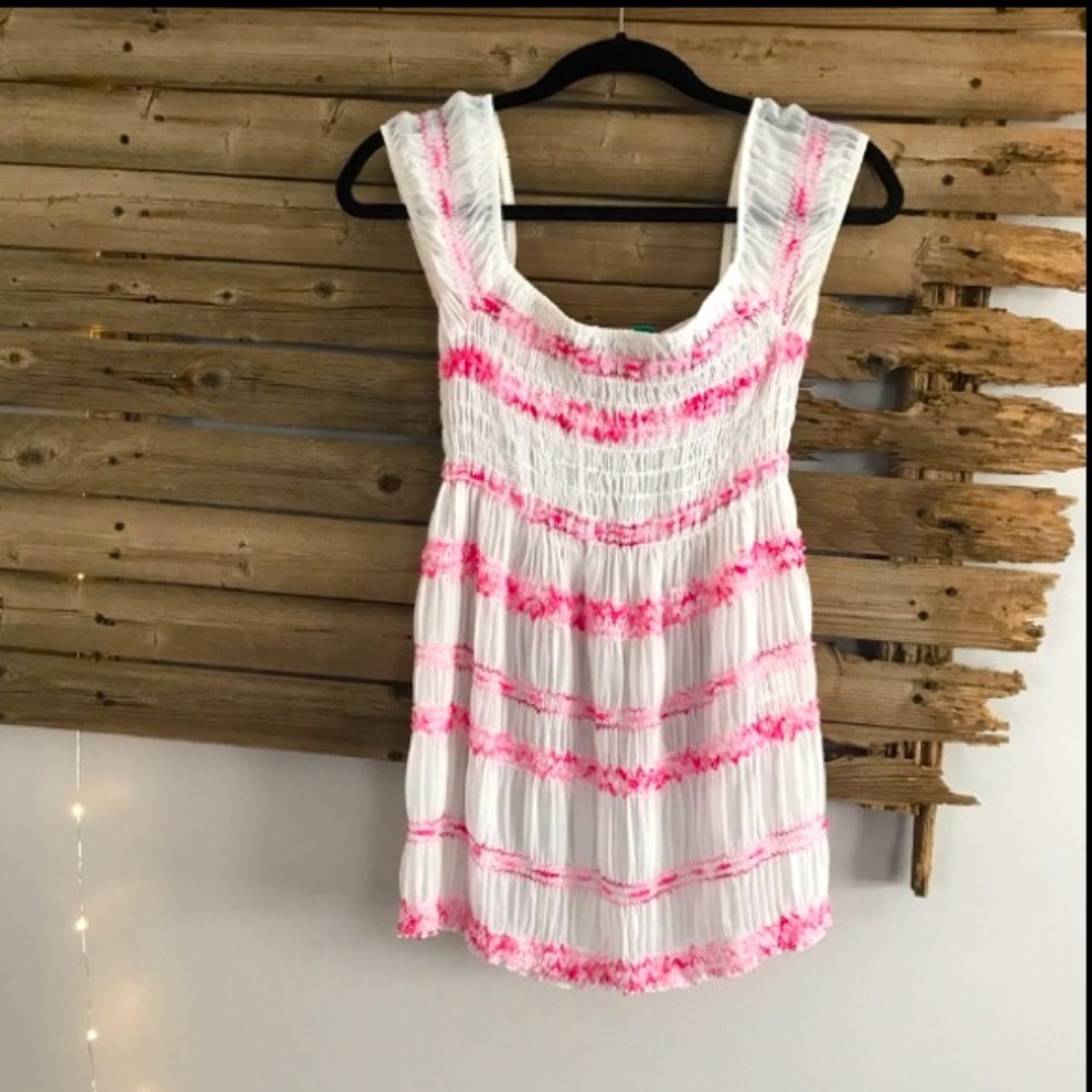 Rebecca Thomson prairie feminine cottage core pink white top M off the s…